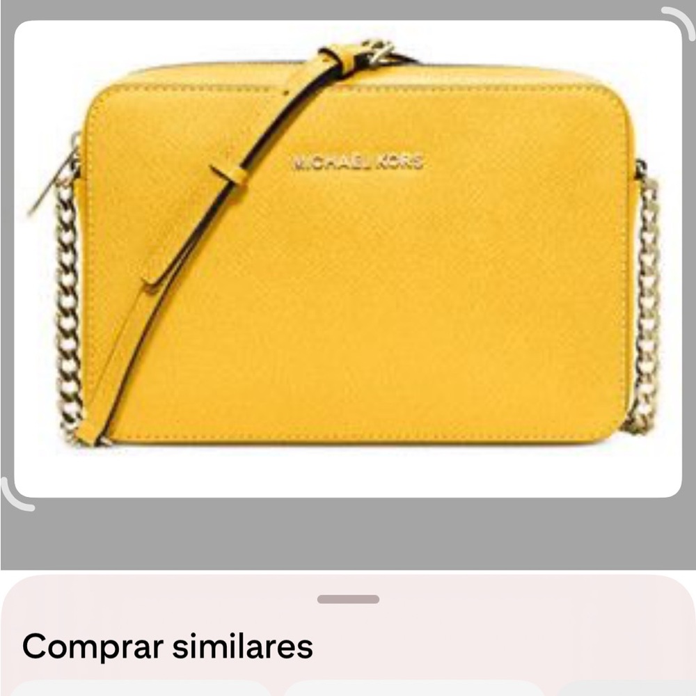 Michael Kors Sunshine Yellow Crossbody Bag with Gold-Tone Hardware